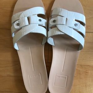 Dolce Vita CAIT white croco sandal slide size 7